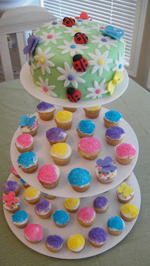 Spring Cake and Cupcakes