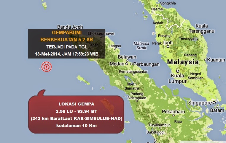 gempa terbaru 18 mei 2014