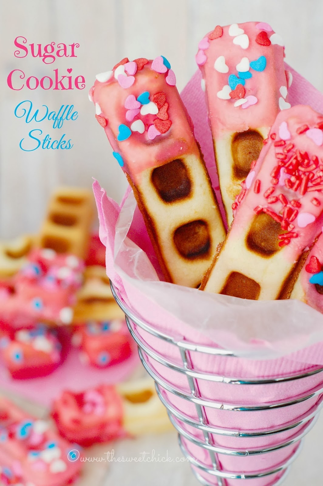 Sugar Cookie Waffle Sticks by The Sweet Chick