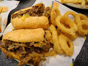 Philly Cheese Steak & Onion Rings