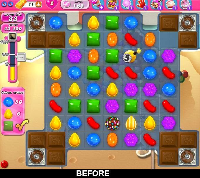 Candy Crush Level 165 Objectives: Candy Crush Level 165 Objectives: