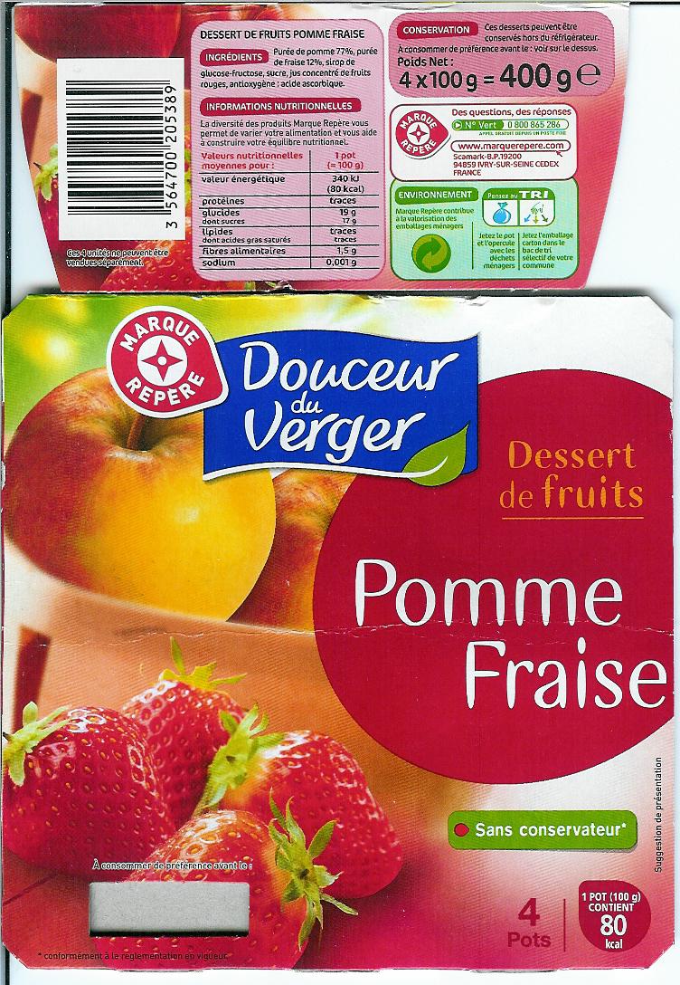 100% pur jus presse pomme pêche poire - Auchan - 0.9 l
