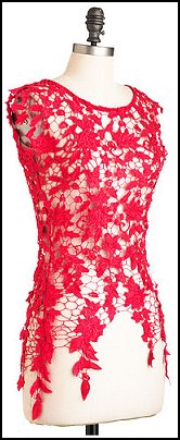 Fashionable Finesse Top in Red