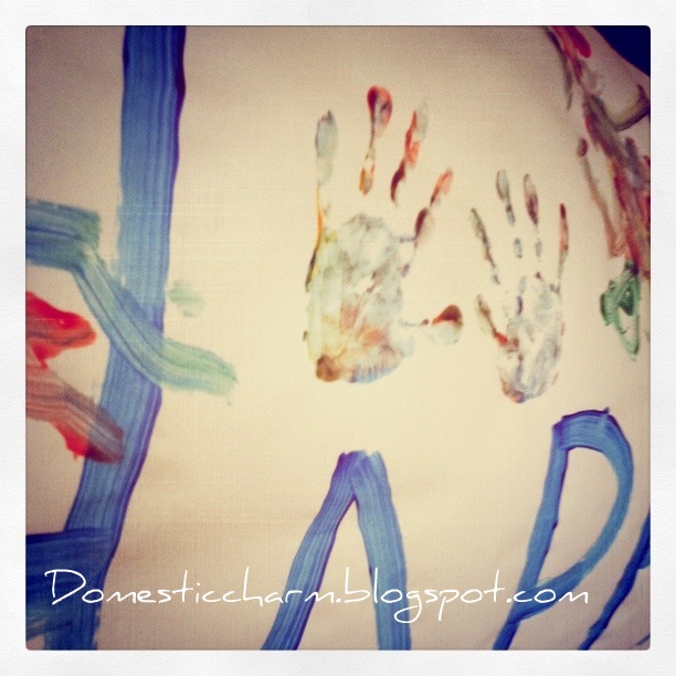 Domestic Charm Finger Paint Birthday Banner