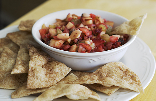 Fruit Salsa with Cinnamon Chips