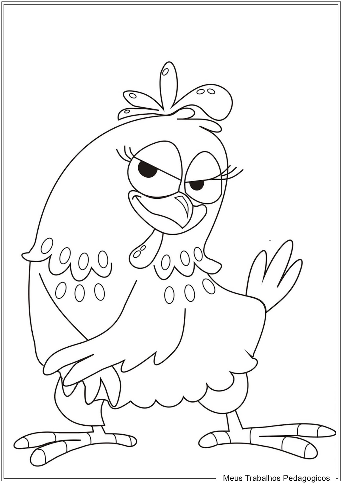 Meus Trabalhos Pedagógicos ® Galinha Pintadinha para colorir