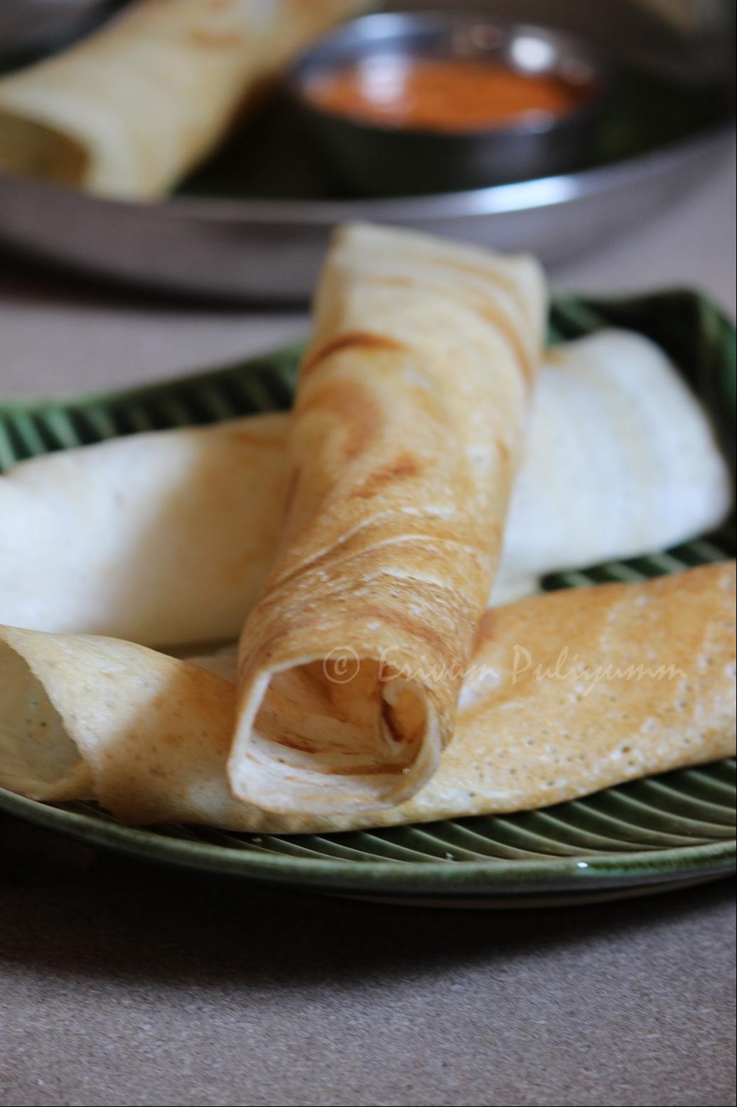 Erivum Puliyum Ghee Roast Dosa