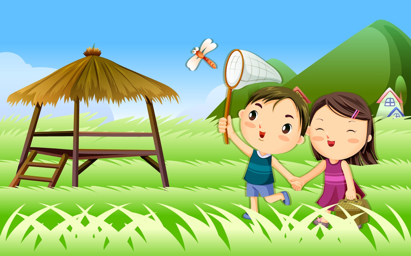Romantic Cartoons Wallpaper