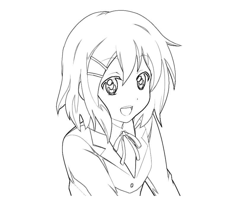 Line Art Hirasawa Yui : How to draw yui hirasawa