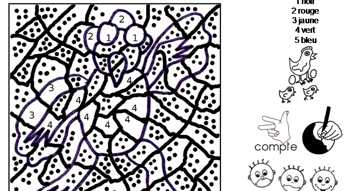 Maternelle: Coloriage Magique : La Poule Grenouille Maternelle: Coloriage Magique : La Poule Grenouille