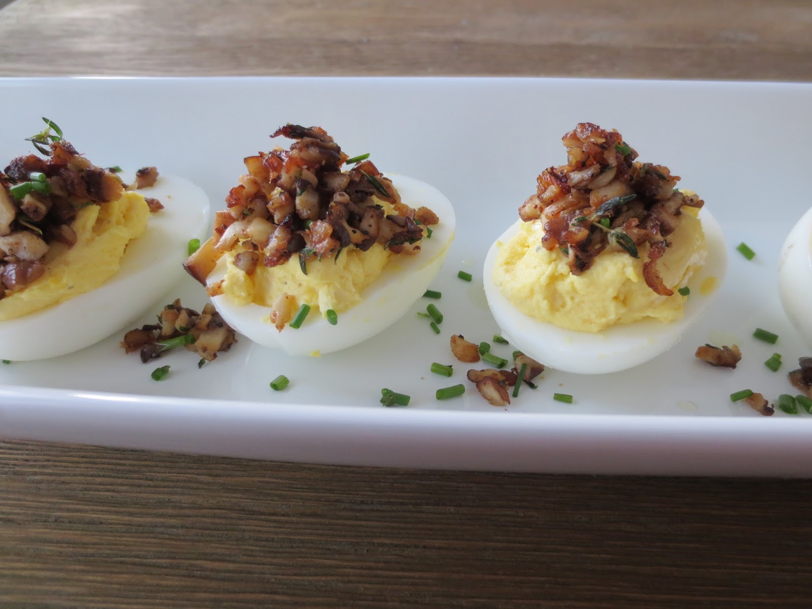 The Owl with the Goblet Truffled Mushroom Deviled Eggs