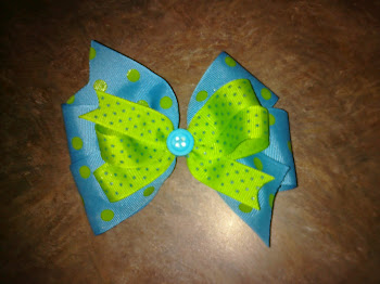 Blue/Green bow