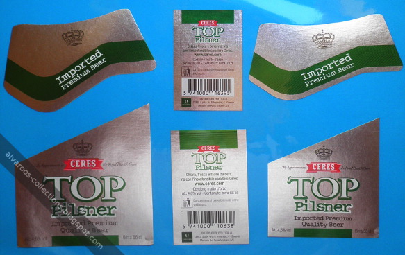 Beer labels: Ceres Top pilsner Beer labels: Ceres Top pilsner