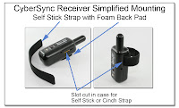 PJ1098: CyberSync Receiver Simplified Mounting - Self Stick Strap with Foam Back Pad