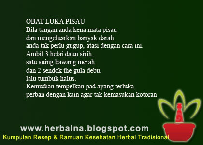 OBAT LUKA PISAU Bila tangan anda kena mata pisau dan mengeluarkan banyak darah anda tak perlu gugup OBAT LUKA PISAU Bila tangan anda kena mata pisau dan mengeluarkan banyak darah anda tak perlu gugup