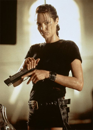 angelina jolie tomb raider angelina jolie wanted gun. angelina jolie tomb raider