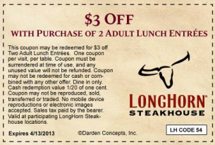 Longhorn coupons november