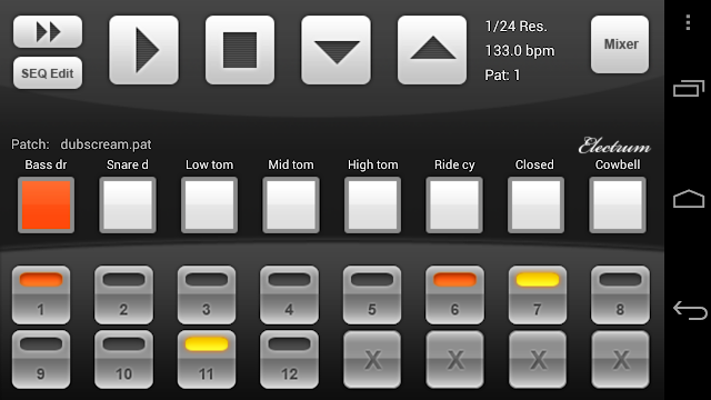 Electrum Drum Machine/Sampler app