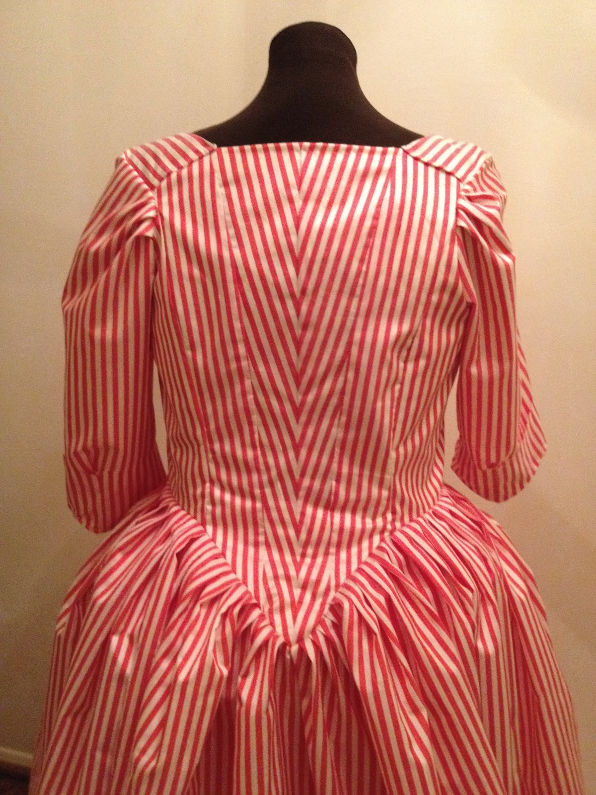 Maggie's Costume Wardrobe Red & White Striped gown