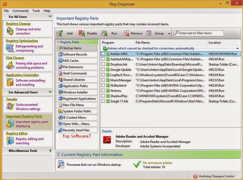 download Reg Organizer 9.21 download Reg Organizer 9.21