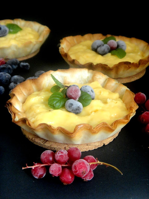 Tarteletes  De Mirtilo E Framboesa
