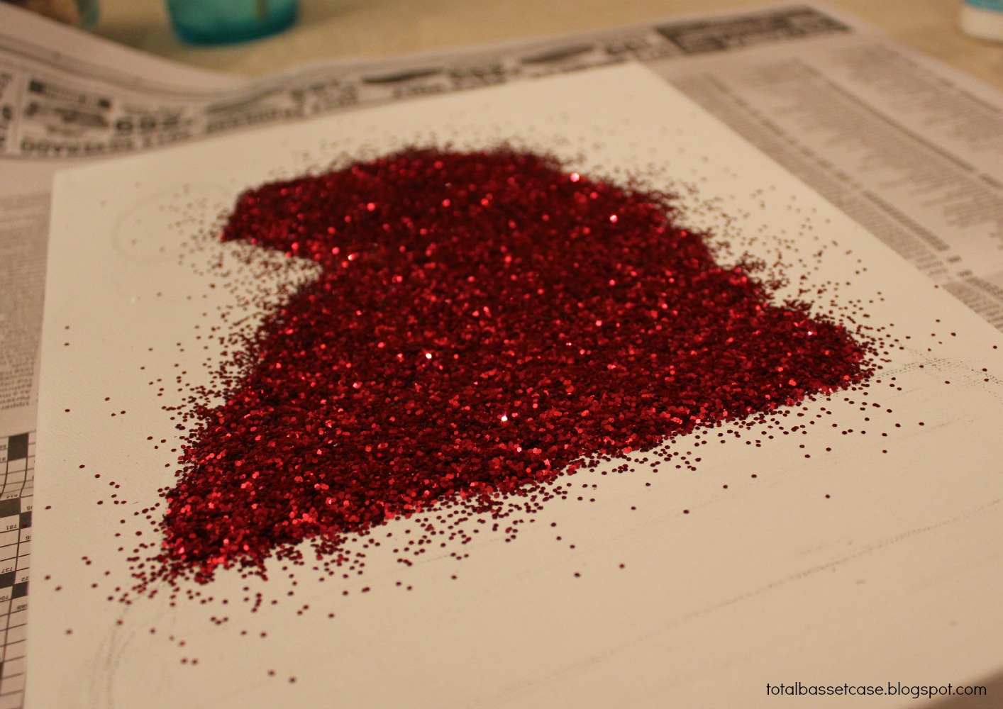 Total Basset Case DIY Glitter Canvas