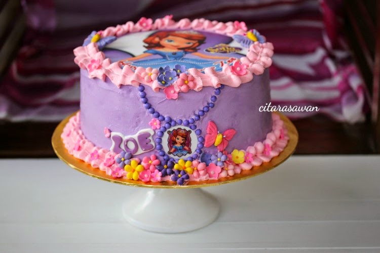 Tempahan Kek Harijadi Sofia The First Untuk Zoe Blog Kakwan