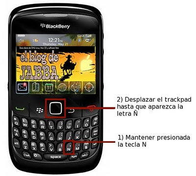 Tutorial Blackberry: Como escribir la “Ñ” en un SMS (SO >5.0)