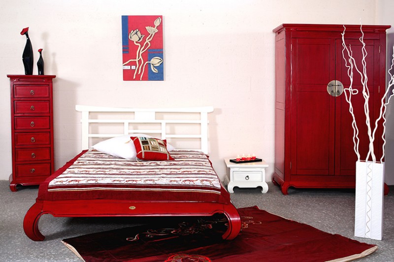 Habitaciones en rojo y blanco - Ideas para decorar dormitorios