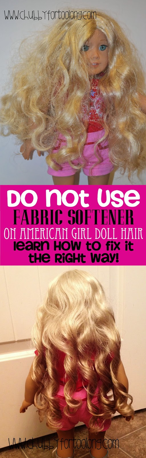 fabric softener doll hair