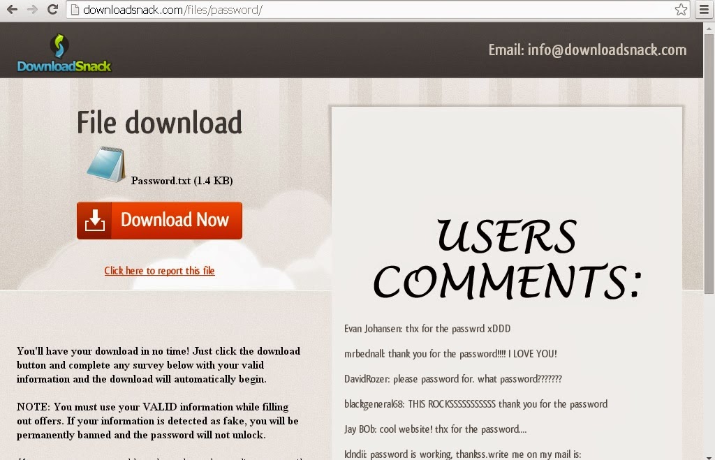 downloadsnack password homepage
