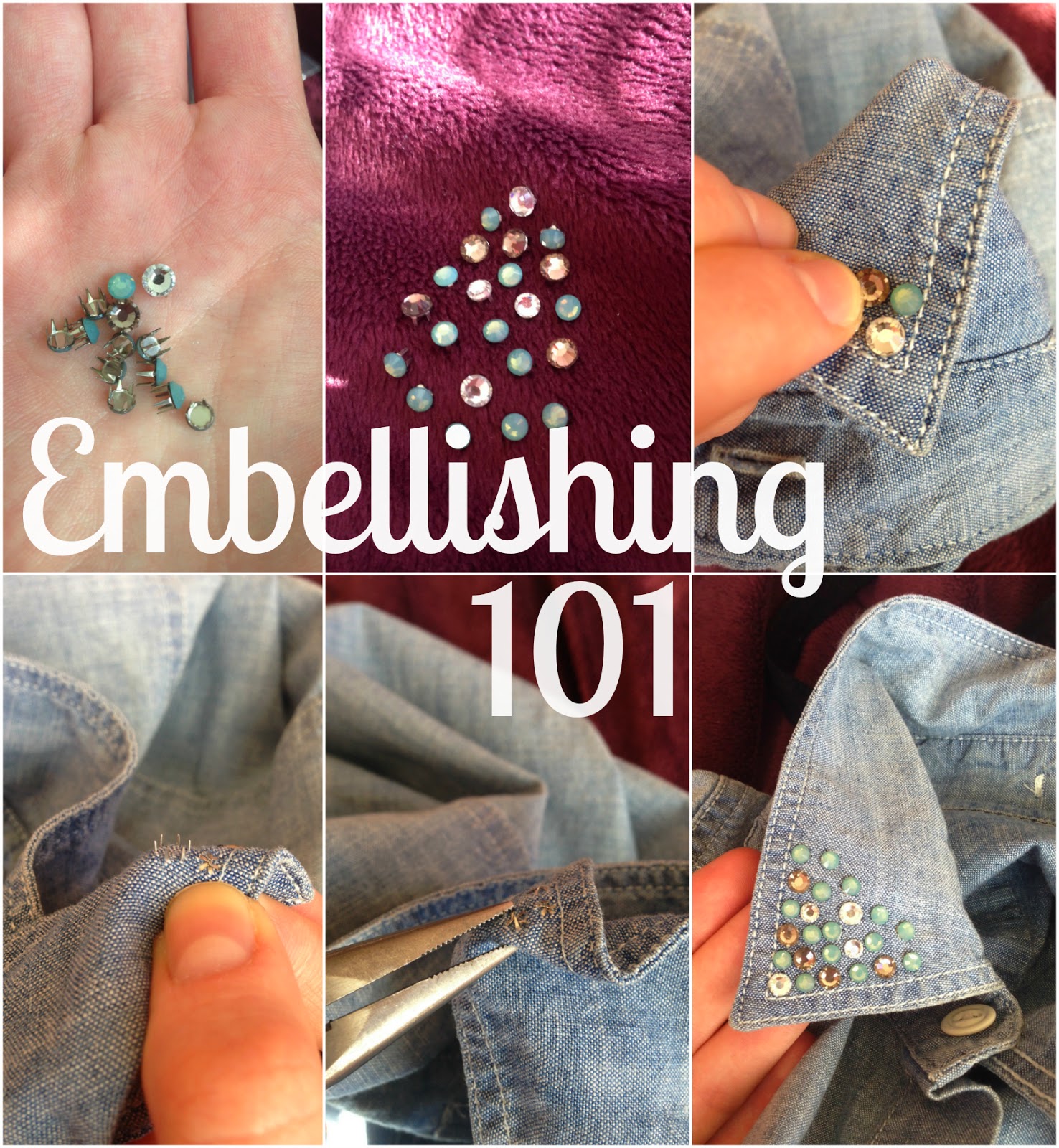 HowTo Embellish Shirt Collars With Crystals Classically Contemporary