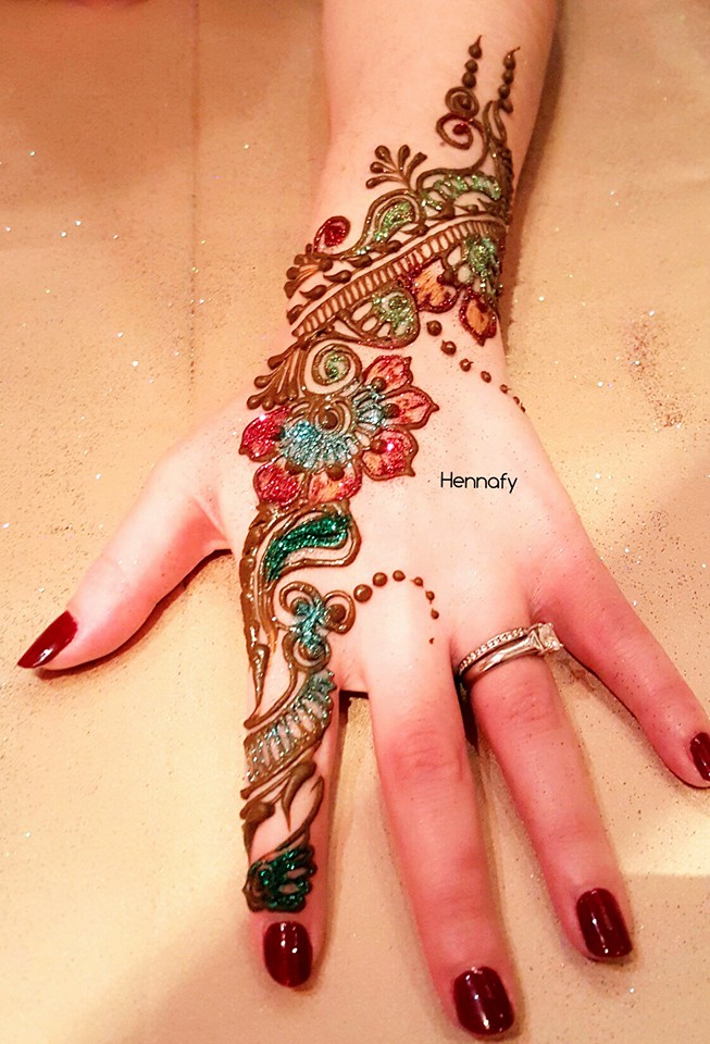 Colored Henna Tattoo Designs | Latest Mehandi Design Pictures | Indian ...