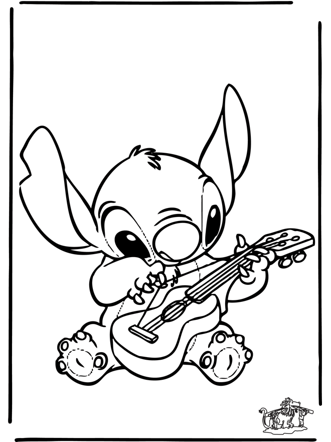 Desenho do stitch pintado