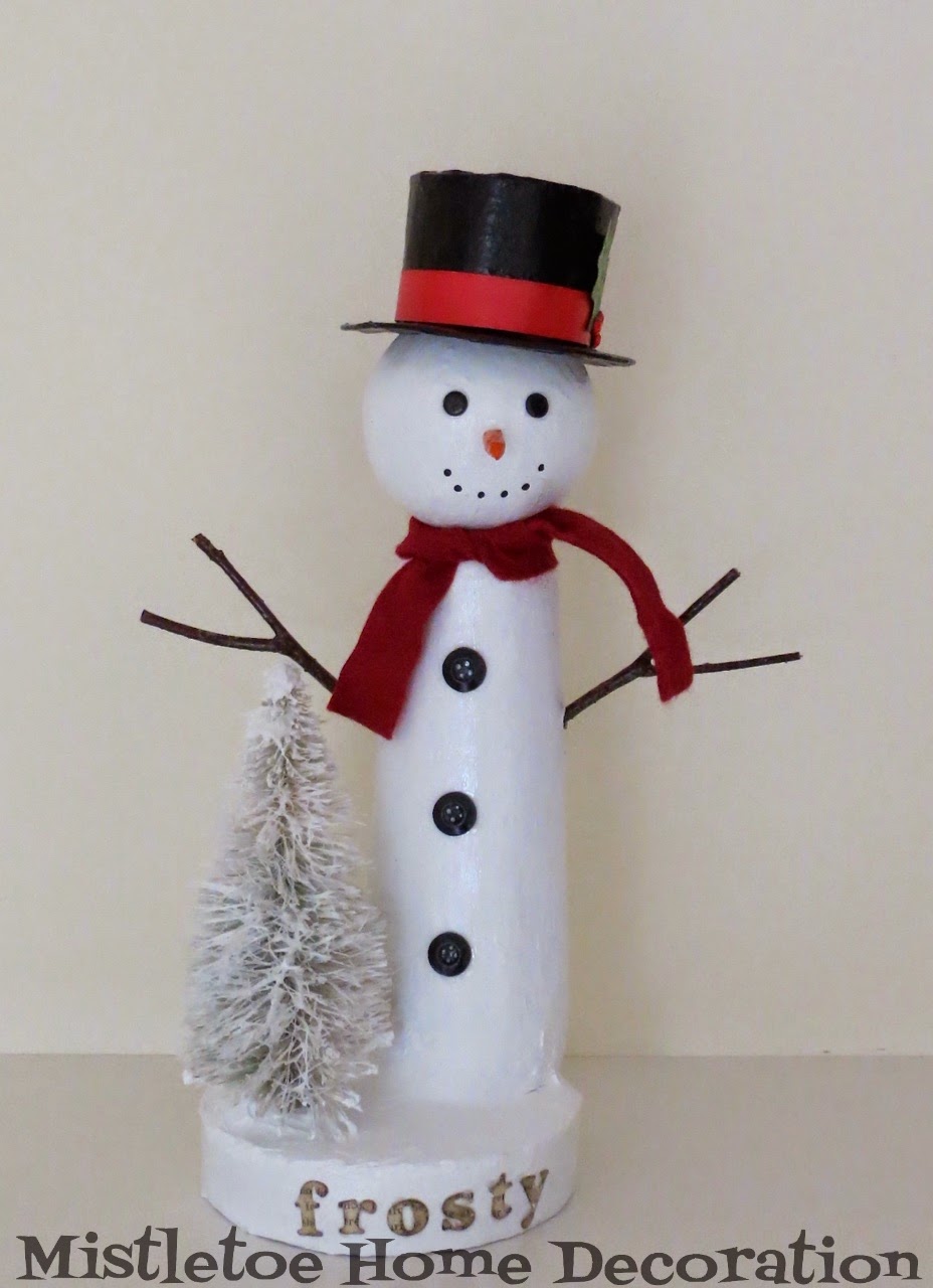 Mistletoe Home Designs Frosty snowman paper mache figurine