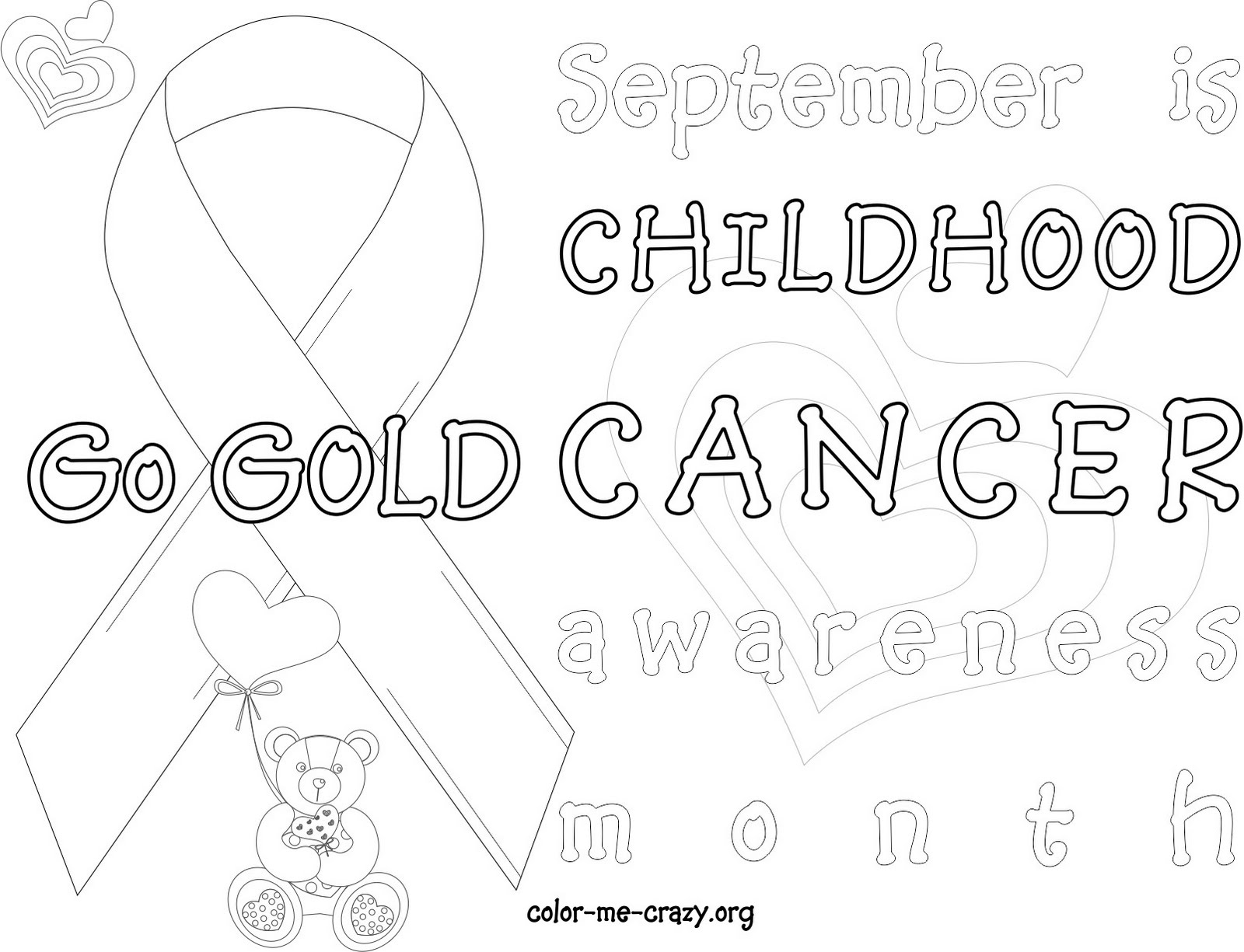 Colormecrazy Org New Cancer Awareness Coloring Pages
