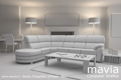 Set fotografico virtuale - progettazione interni 3d e ambienti virtuali - dining living room