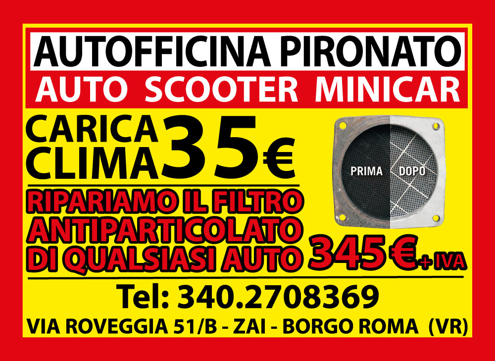 Autofficina Pironato Manuele via Roveggia 51b  37136 Verona tel.045/8204832