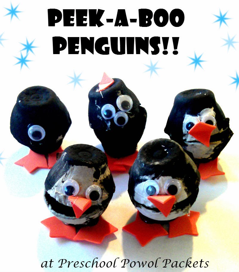 Peek-a-Boo Penguin Craft & Fun Penguin Facts | Preschool Powol Packets