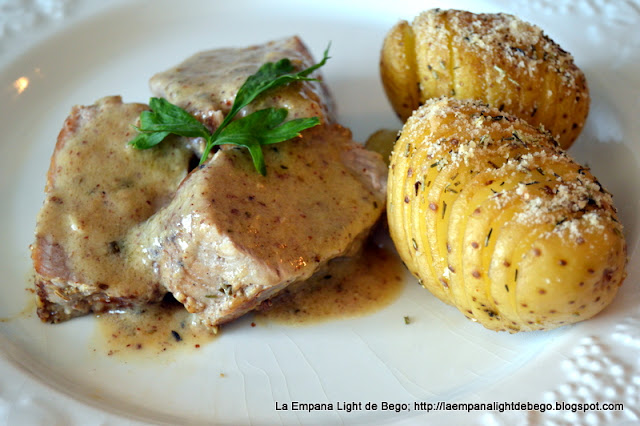 Solomillo A La Mostaza Con Patatas Hasselback Mini
