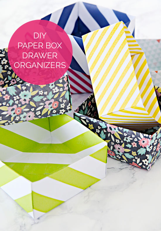 Iheart Organizing Diy Paper Box Drawer Organizers And An