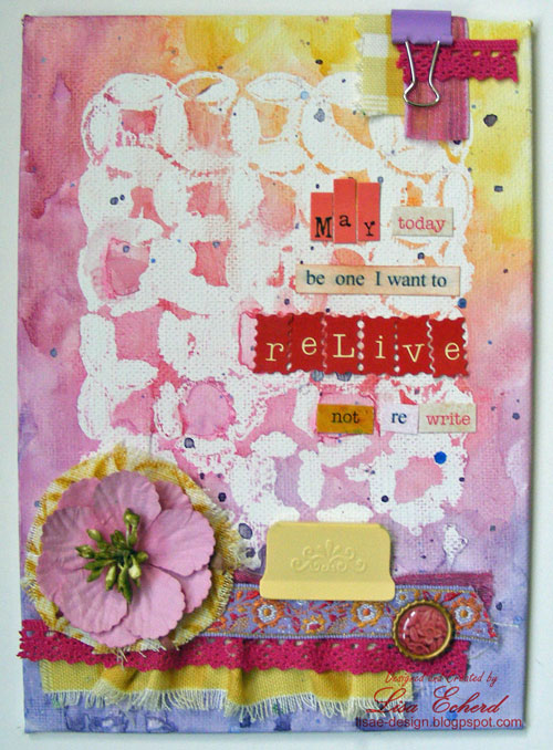 Lisa E Design Blog First Mixed Media Canvas