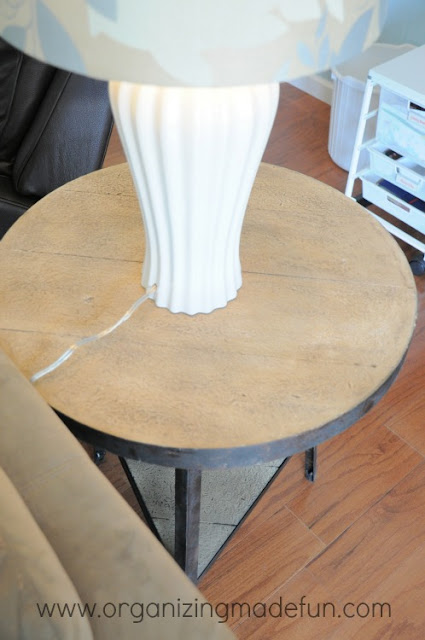 Round End Table | OrganizingMadeFun.com