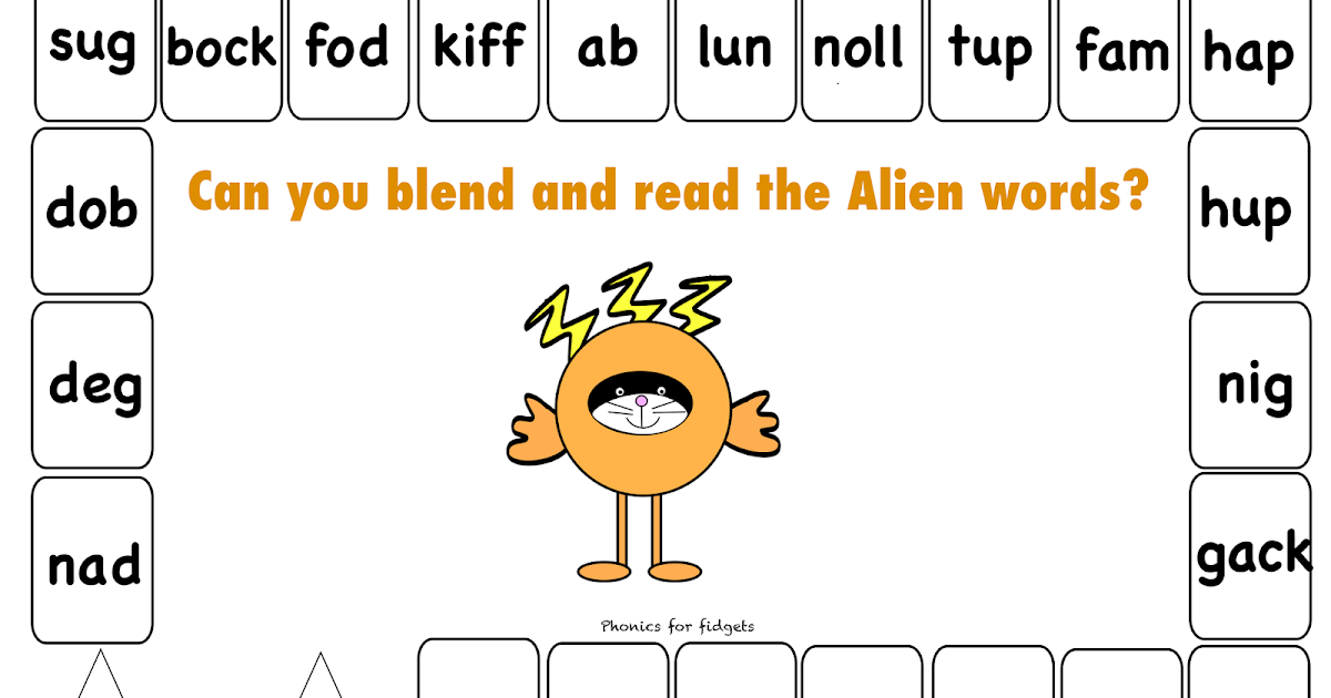 Phonics for Fidgets with Felix Alien word board game