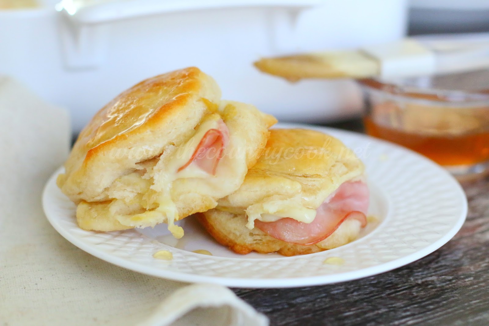 Warm Honey Ham Biscuits The Country Cook