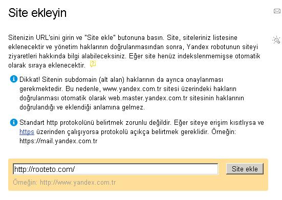  Yandexe Site eklemek ve SEO Yöntemleri