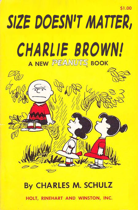 paperback charlie brown size doesnt matter charlie brown size doesn t matter