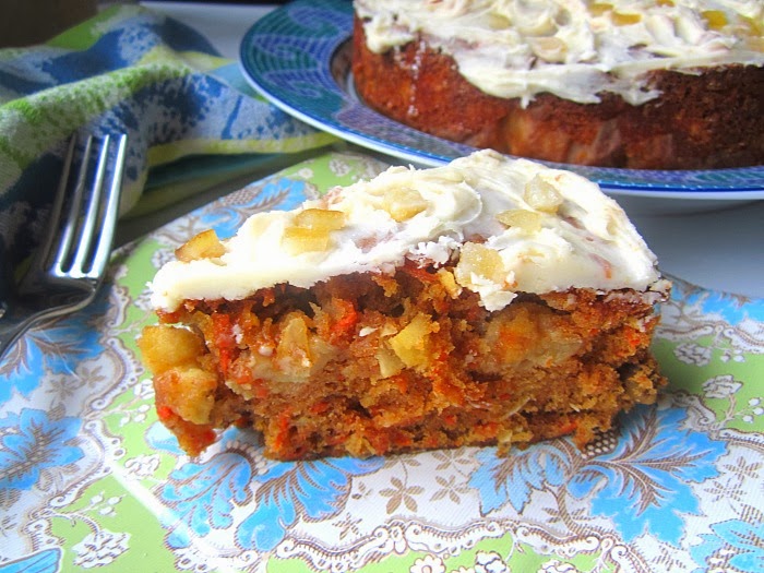 Trust Me Carrot Apple Cake w/ Coconut & Walnuts