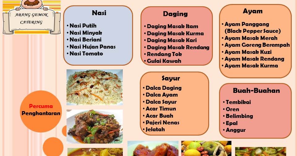 Abang Gemok Catering Menu