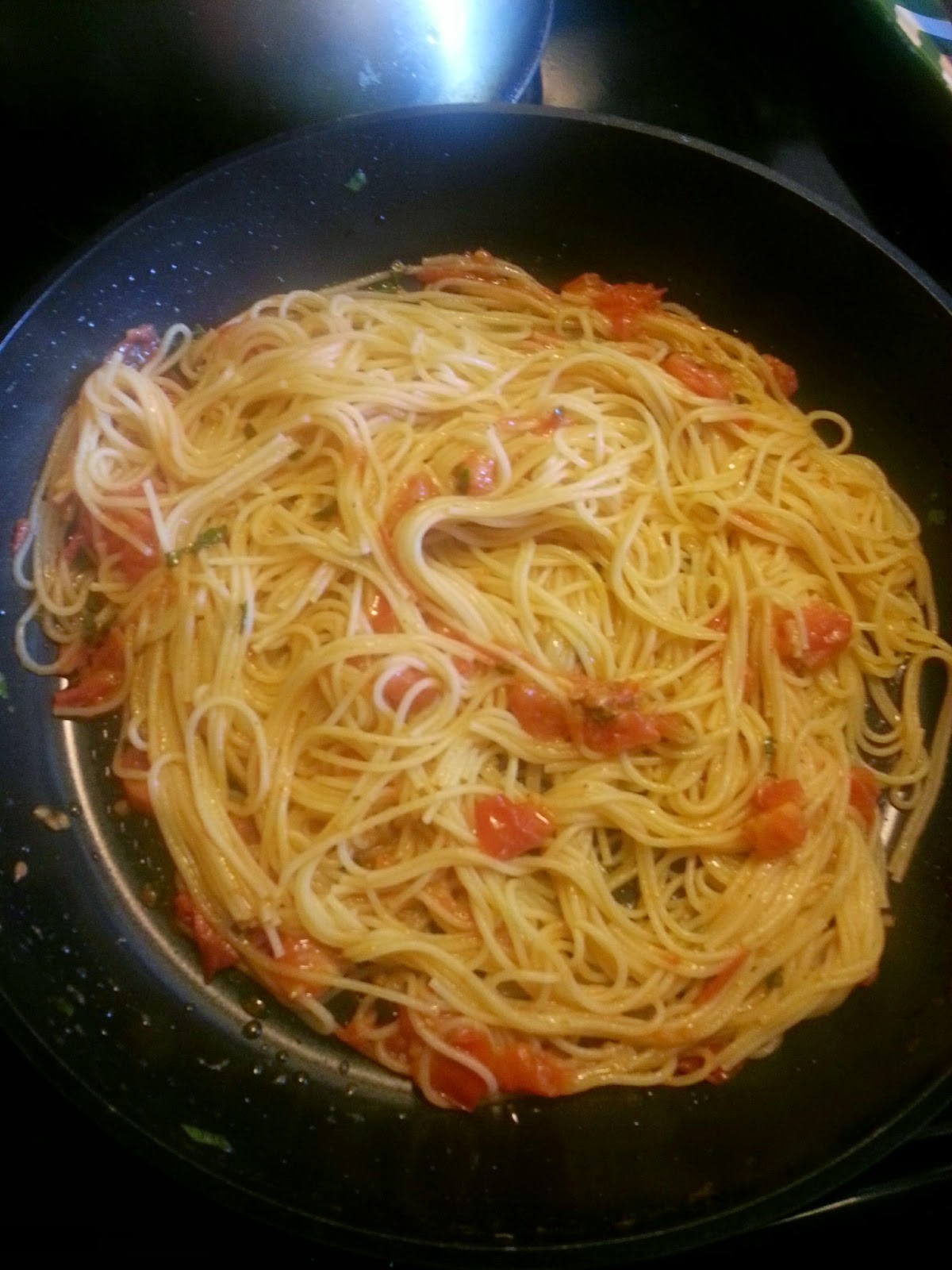 Tasty Tuesdays Capellini Pomodoro Mommy's Block Party